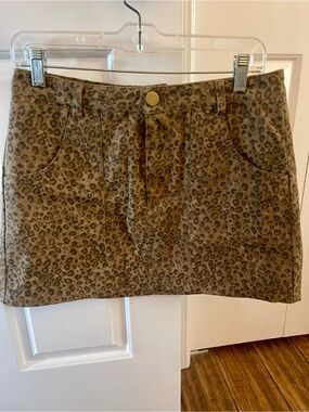 Altar'd State Leopard Print Mini Skirt - Tan